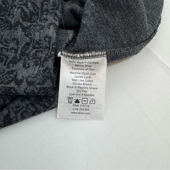 IBEX Black Gray Lightweight Zque Merino Wool Washable Mini Skirt S - Picture 8 of 9